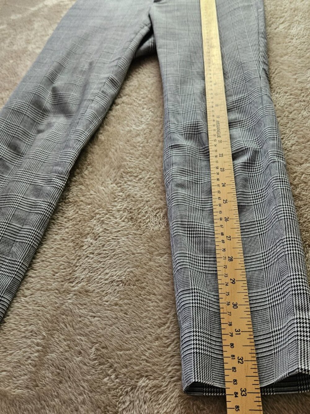 Banana Republic Dress Pants Sloan Black and White Plaid Pattern Petite Size 0P - Picture 6 of 6